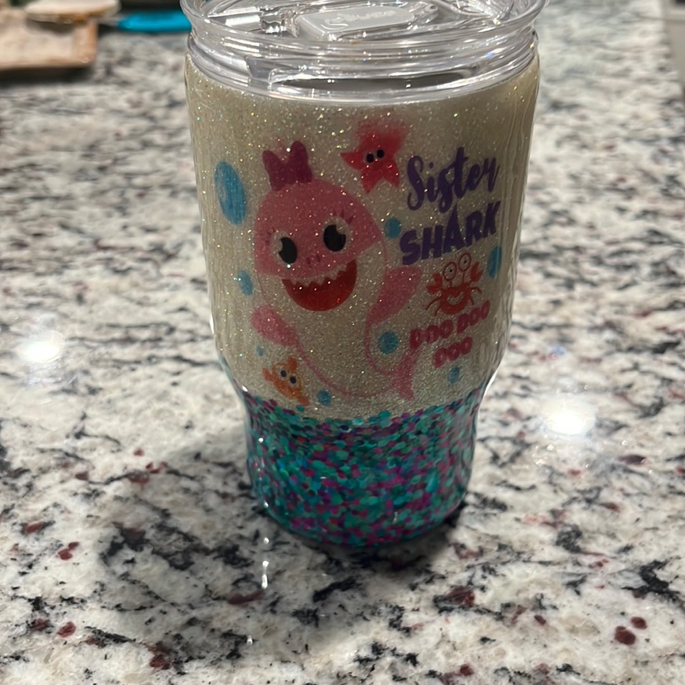 Cute “Sister Shark” cup.